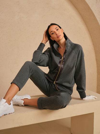 Chaqueta de manga larga UltraSoft con ribetes