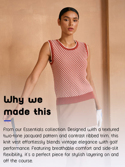 Crisp Couture Crewneck Textured Knit Tank