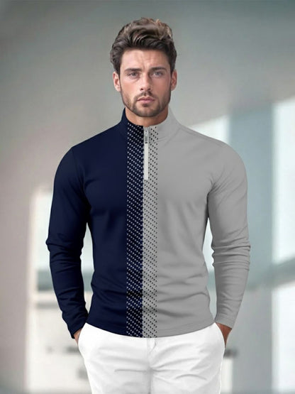 Not So Classic Camisa de Golf para Hombre con Cuello Cuarto Cremallera UPF50+