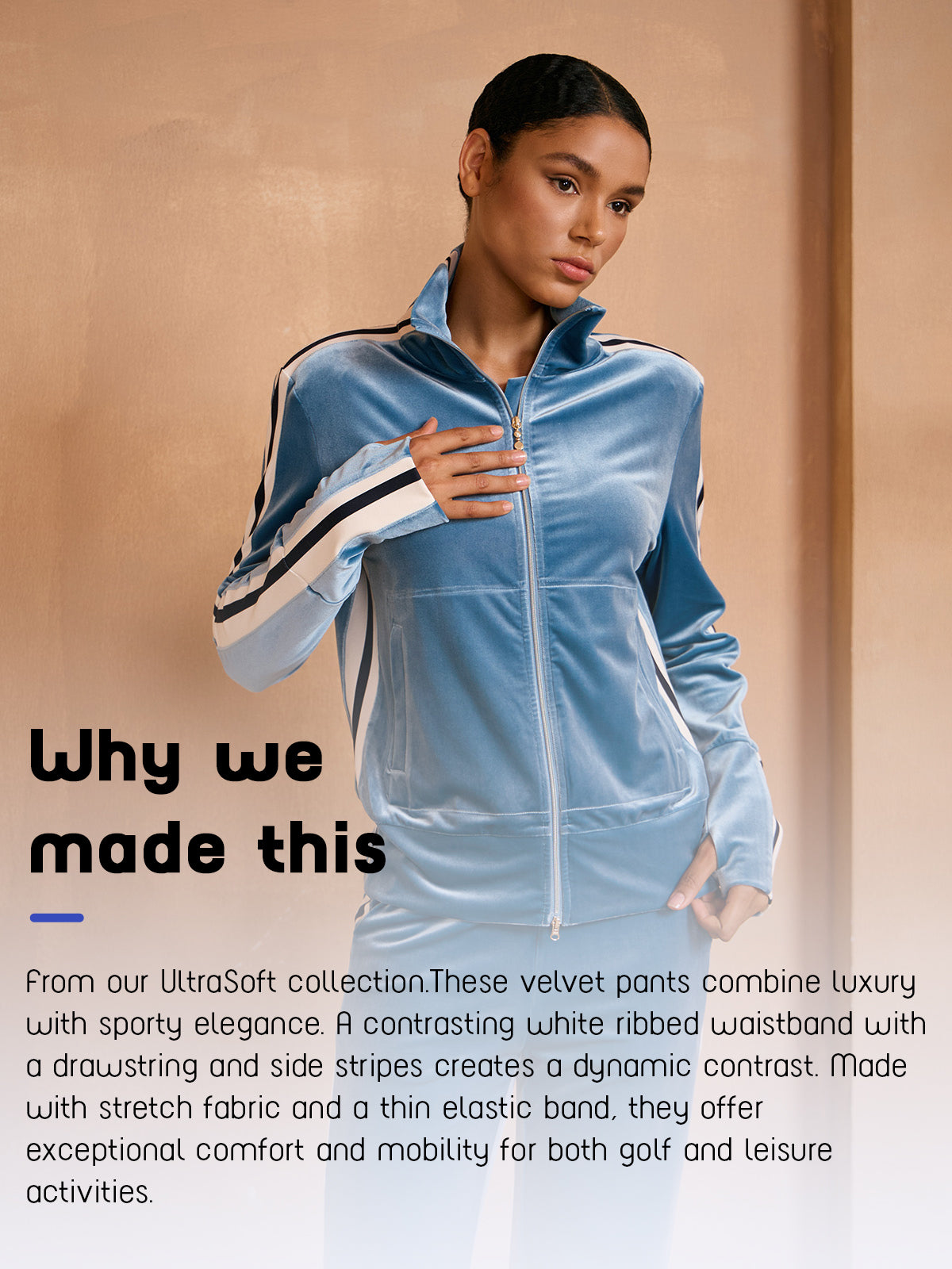 UltraSoft Velvet Long Sleeve Full Zip Jacket