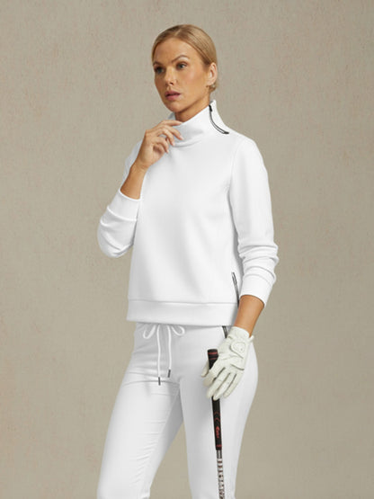 More Than Basic Irregular Collar Golf Sweatshirt