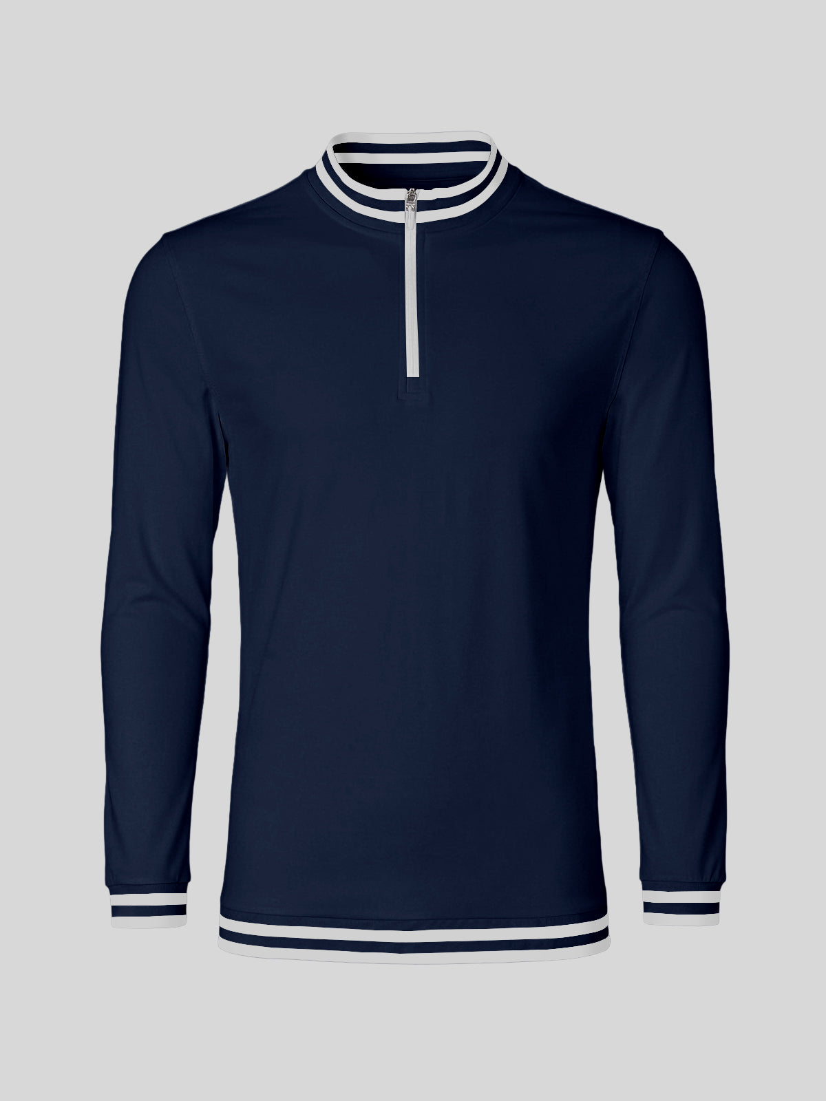 Playful Nautical Men's Golf Shirt Quarterzip UPF50+