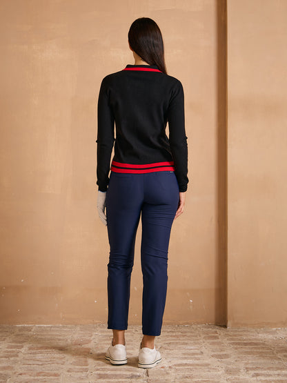Navycore Golf Colorblock Full Zip Sweater