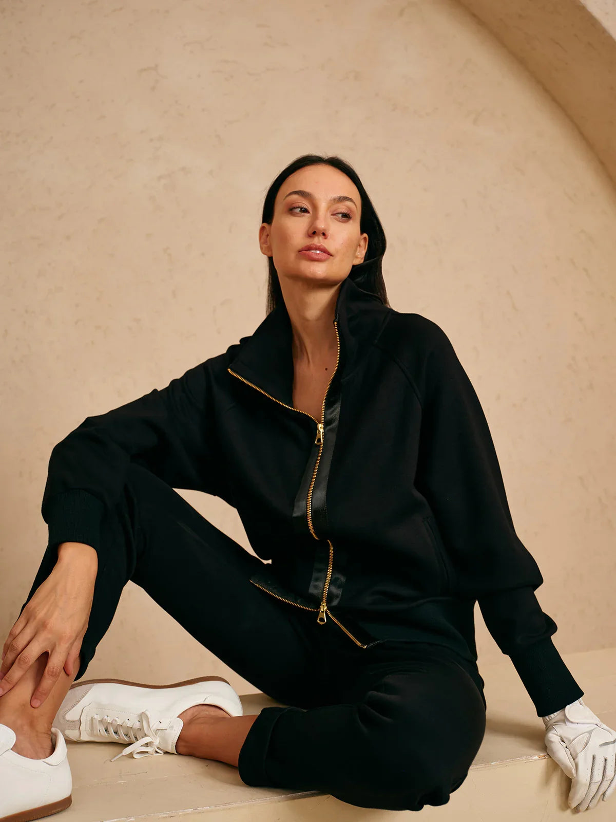 Chaqueta de manga larga UltraSoft con ribetes