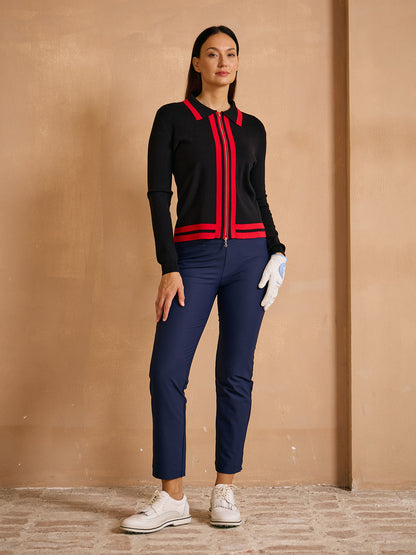 Navycore Golf Colorblock Full Zip Sweater