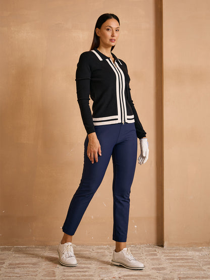 Navycore Golf Colorblock Full Zip Sweater