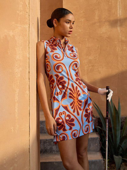 프리미엄 민소매 모크넥 드레스 UPF50+