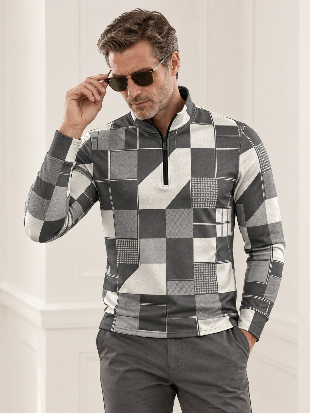 Not So Classic Men's Golf Shirt Quarterzip UPF50+