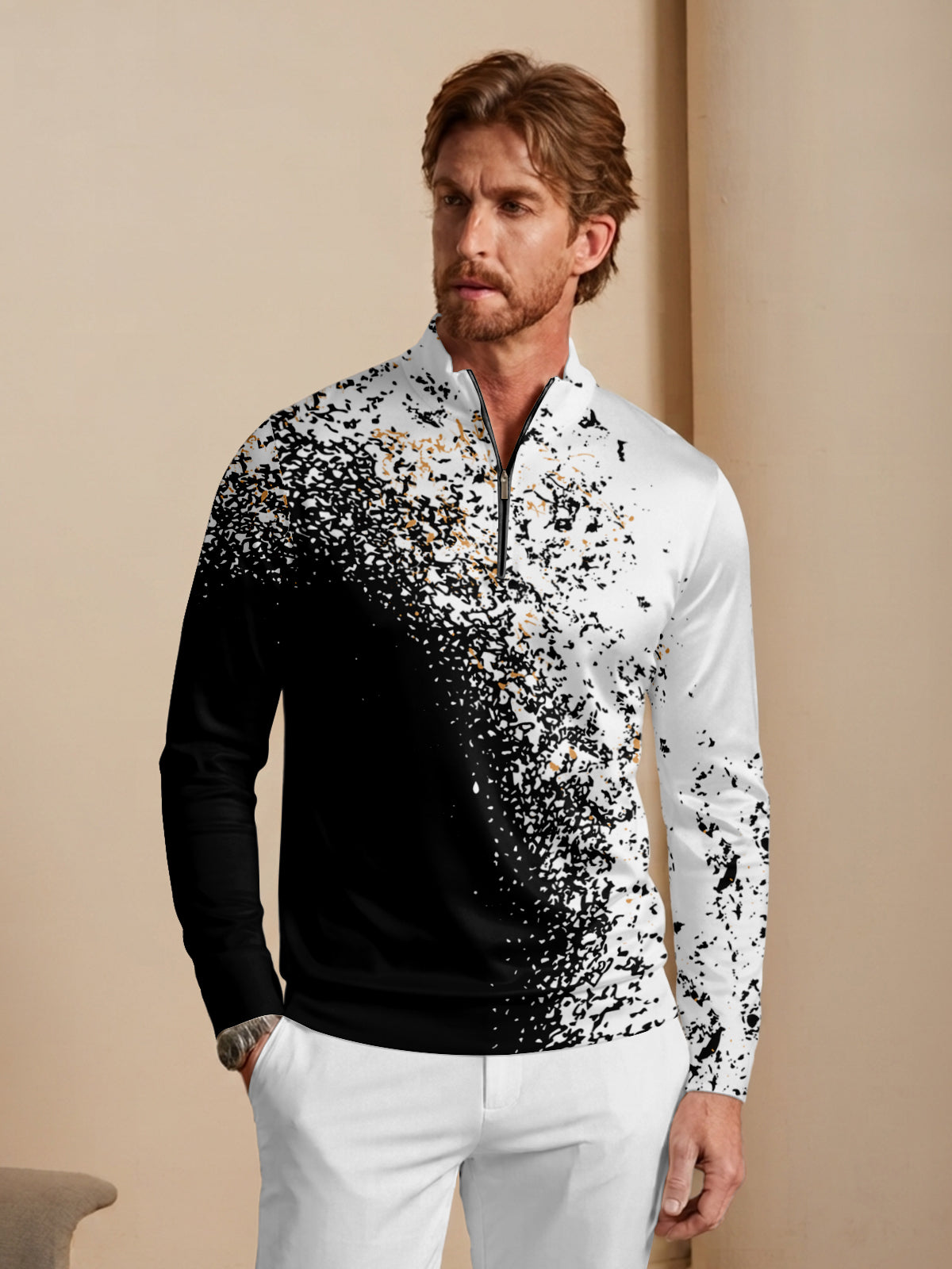 Inked Skins Men's Golf Shirt Quarterzip UPF50+