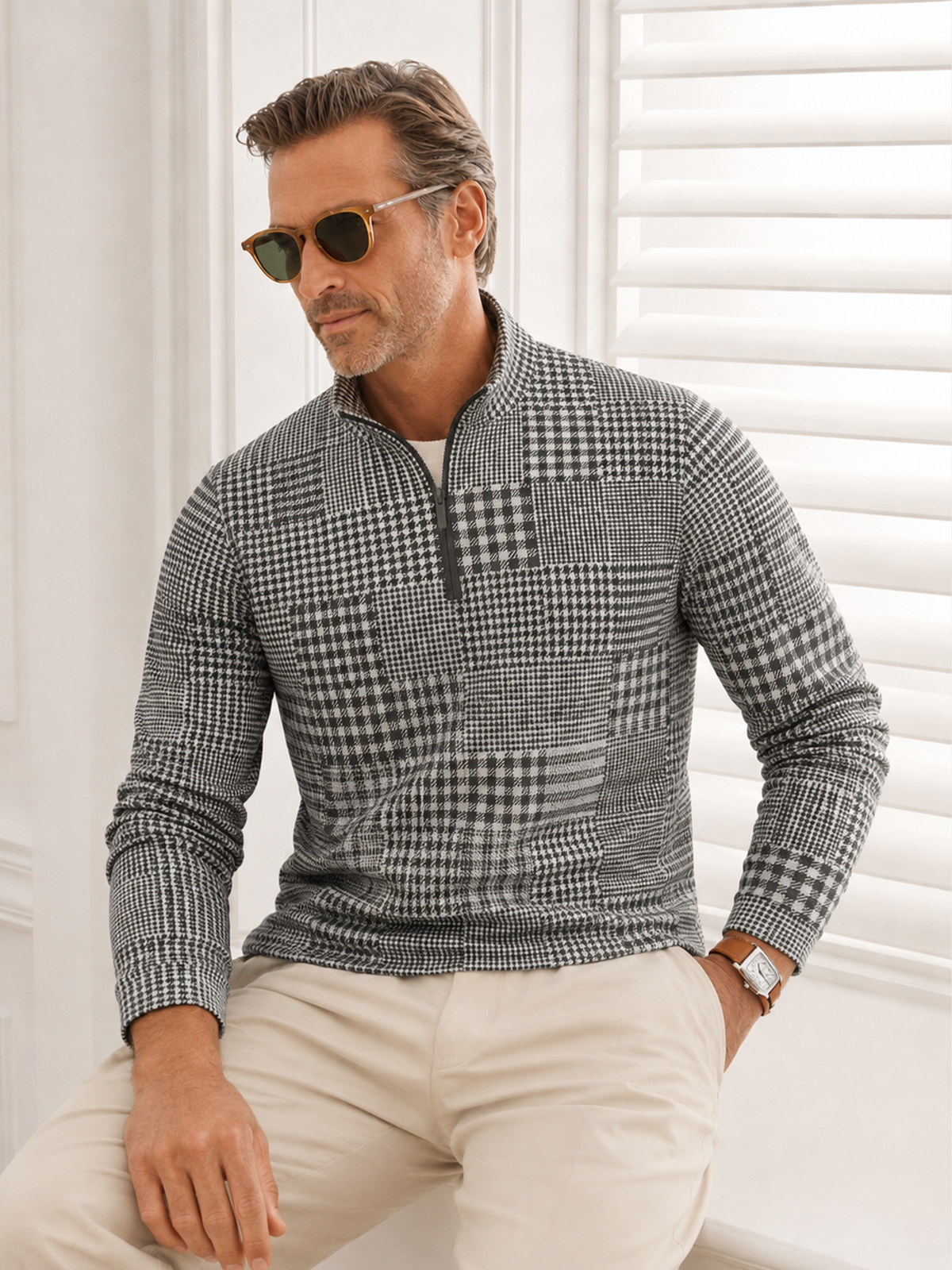 Not So Classic Men's Golf Shirt Quarterzip UPF50+