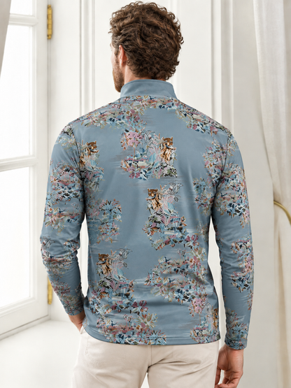 Botanical Energy Men's Golf Shirt Quarterzip UPF50+