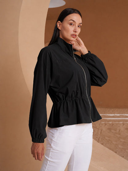 More Than Basic Golfjacke mit Rüschen und Sonnenschutz