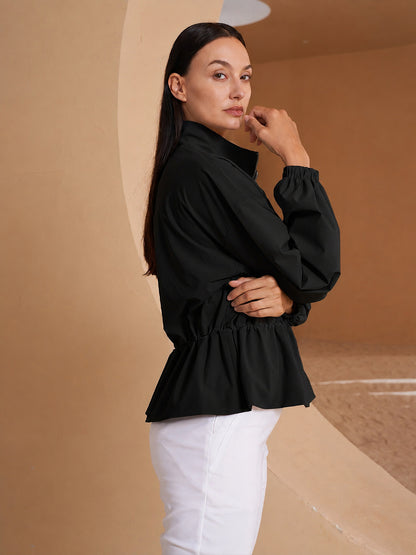 More Than Basic Golfjacke mit Rüschen und Sonnenschutz