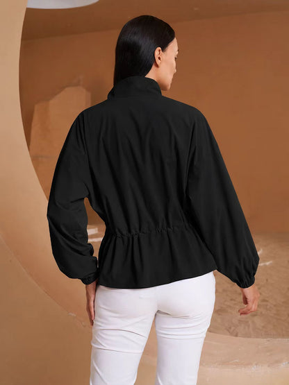 More Than Basic Golfjacke mit Rüschen und Sonnenschutz