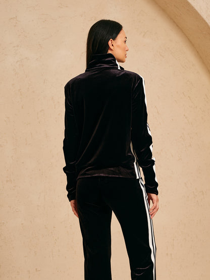 UltraSoft Velvet Chaqueta de Manga Larga con Cierre Completo