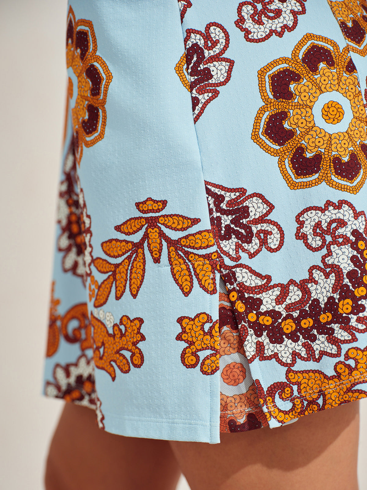 Premium ärmelloses Kleid mit Stehkragen 35.5 Zoll UPF50+