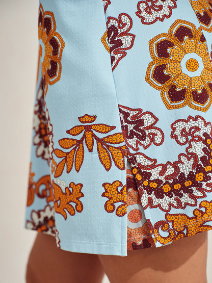 Premium ärmelloses Kleid mit Stehkragen 35.5 Zoll UPF50+