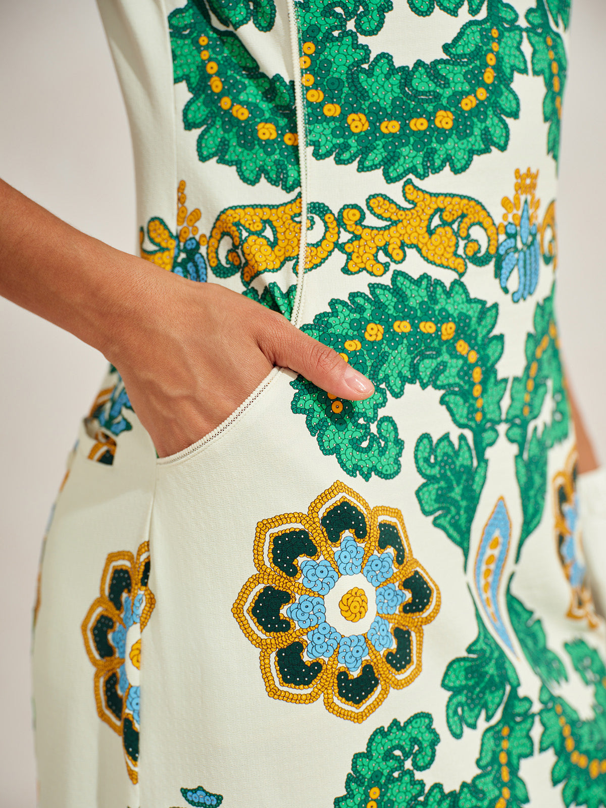 Premium Sleeveless Mock Neck 35.5 Inch Dress UPF50+