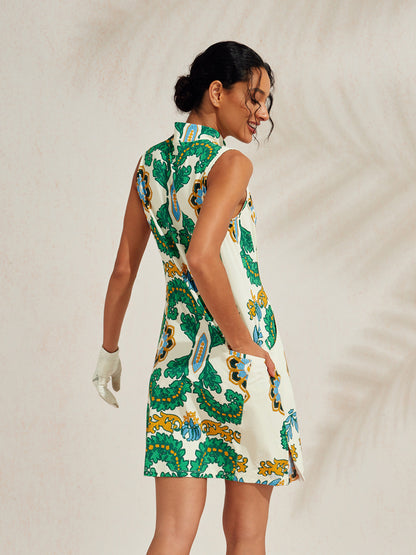 Premium ärmelloses Kleid mit Stehkragen 35.5 Zoll UPF50+