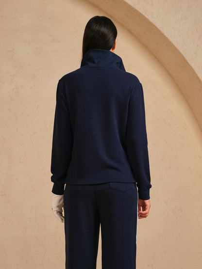 UltraSoft Velour Sudadera de Manga Larga con Cremallera Lateral