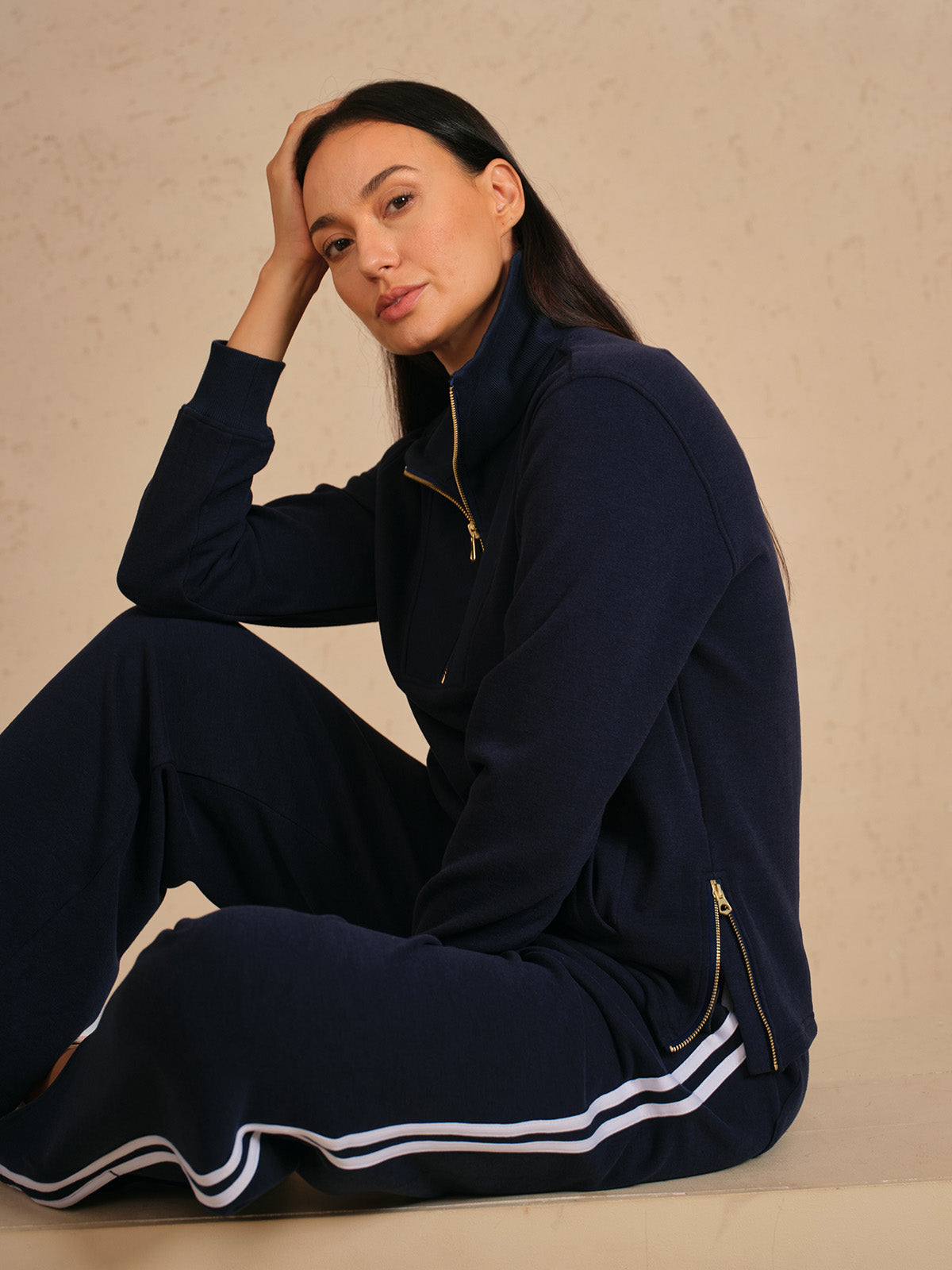 UltraSoft Velour Sudadera de Manga Larga con Cremallera Lateral