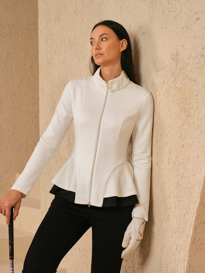 More Than Basic Ruffle Golf Jacket