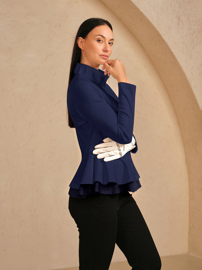 More Than Basic Ruffle Golf Jacket