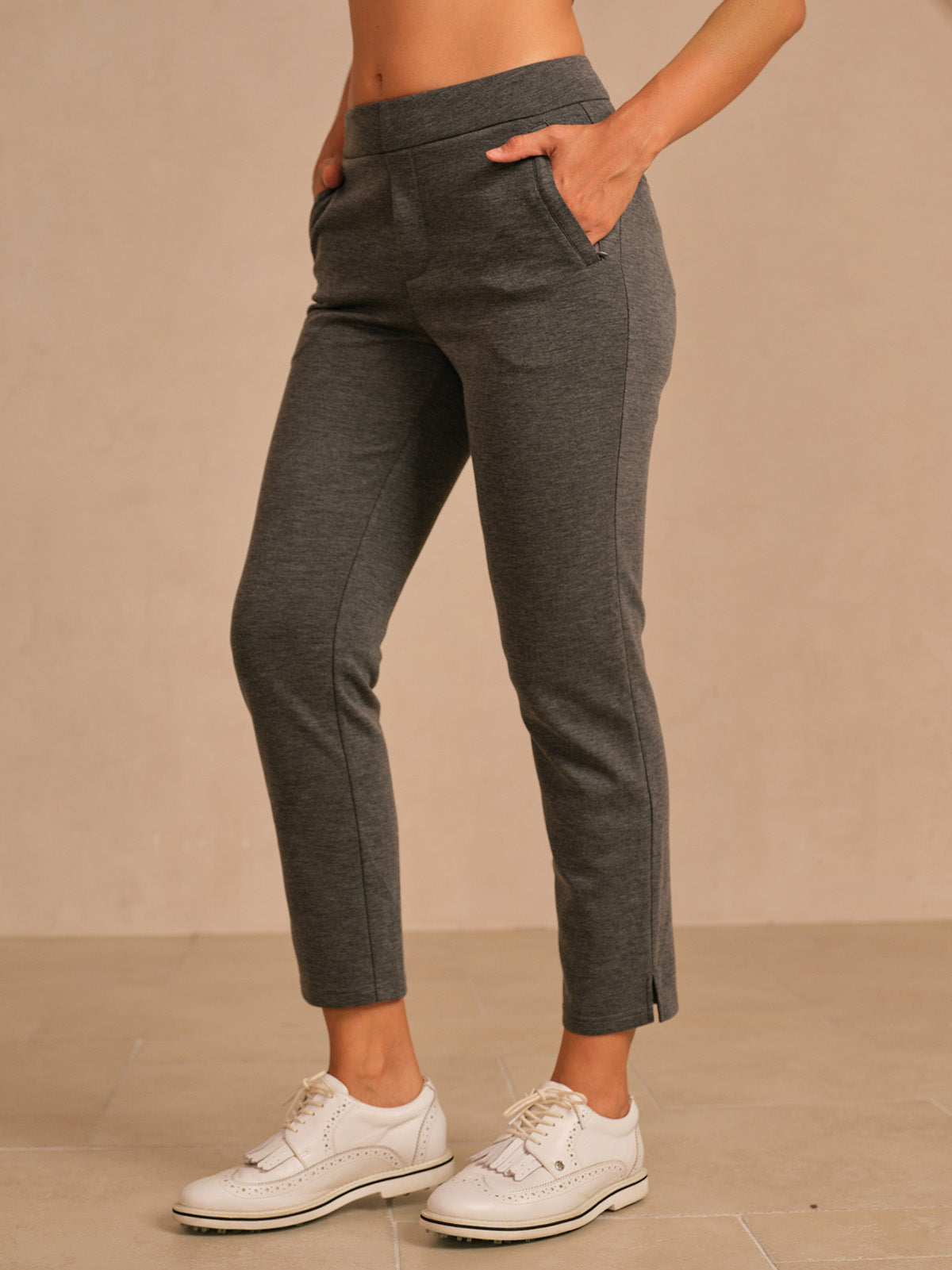 More Than Basic Stretch Zipper Pocket Ankle Pants