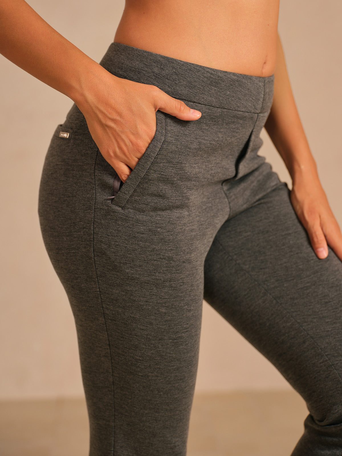 More Than Basic Stretch Zipper Pocket Ankle Pants