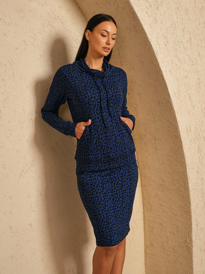 More Than Basic Leopard Lace Up Golf Sweatshirt