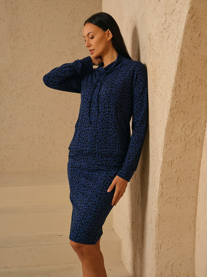 More Than Basic Leopard Lace Up Golf Sweatshirt