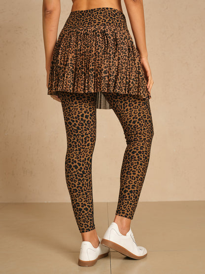 More Than Basic 36 Inch Leopard Mesh Golf Skeggings