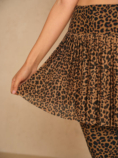 More Than Basic 36 Inch Leopard Mesh Golf Skeggings