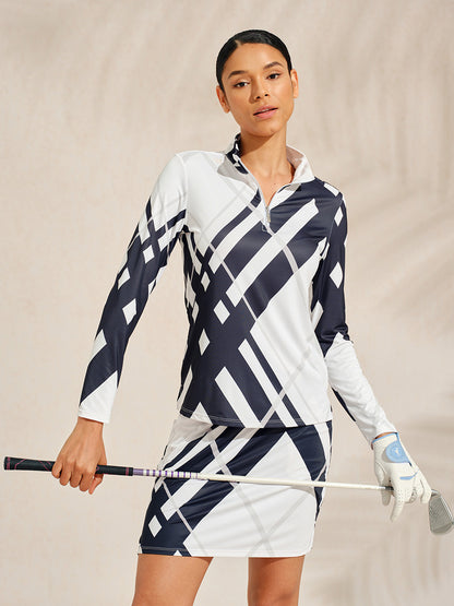 Not So Classic Silky Golf Shirt Quarterzip UPF50+