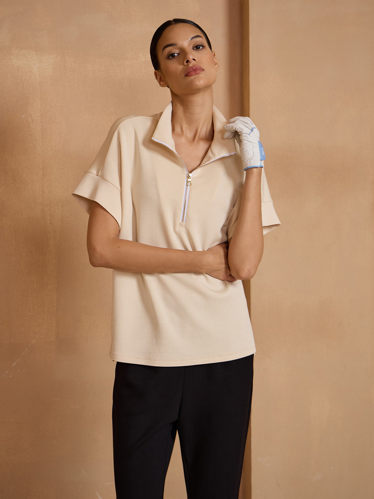UltraSoft Short Sleeve Half Zip Golf Shirt