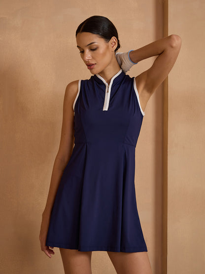 Navycore Sleeveless Color Block Golf Dress