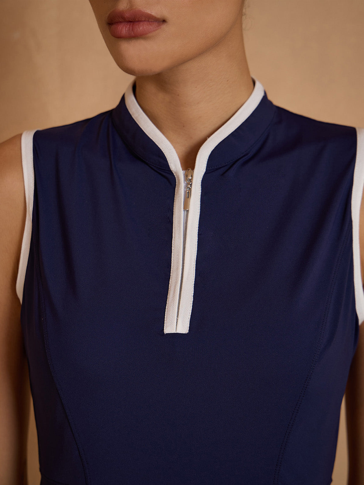 Navycore Sleeveless Color Block Golf Dress