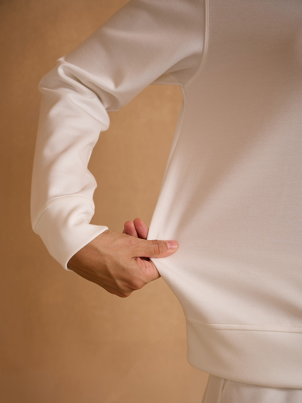 UltraSoft Long Sleeve Ruffle V-Neck Sweatshirt