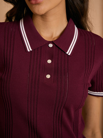 More Than Basic Short Sleeve Knit Golf Polo Shirt