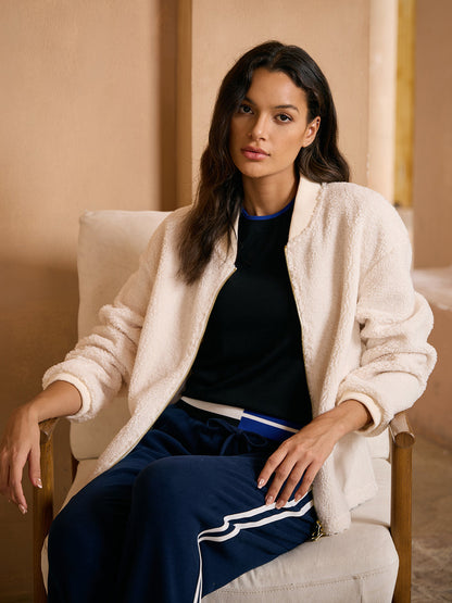 More Than Basic Cloud Fleece Bomber Jacket
