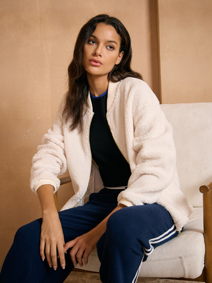 More Than Basic Cloud Fleece Bomber Jacket