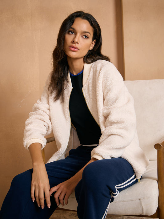 More Than Basic Cloud Fleece Bomber Jacket
