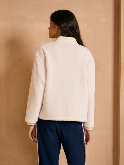 More Than Basic Cloud Fleece Bomber Jacket