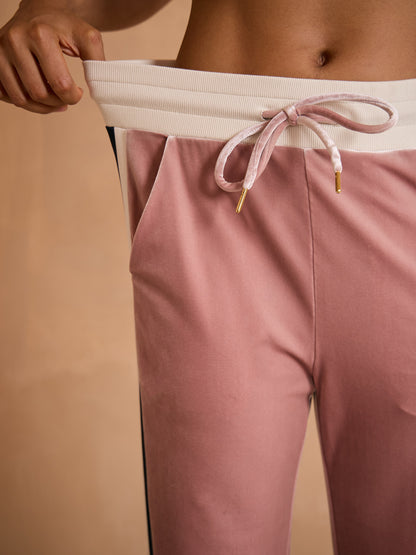 UltraSoft Velvet Stretch Drawstring Wide Leg Pants