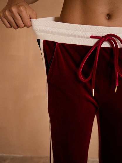 Pantalon large en velours UltraSoft extensible à cordon