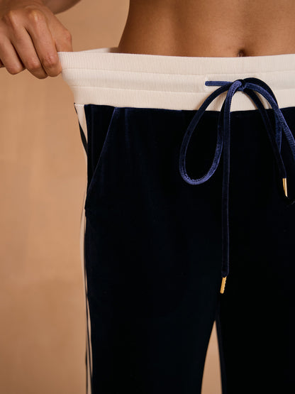 UltraSoft Velvet Stretch Drawstring Wide Leg Pants