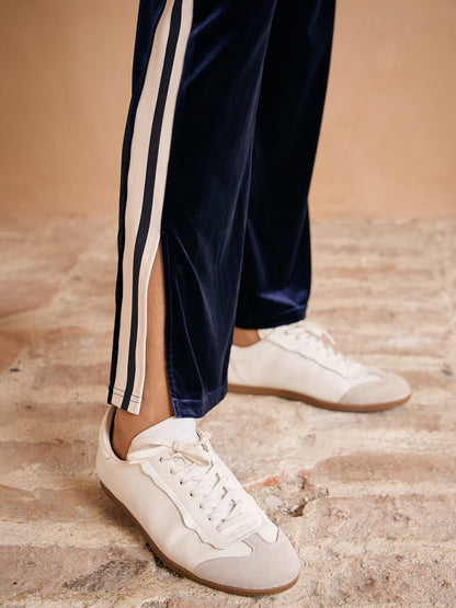 UltraSoft Velvet Stretch Drawstring Wide Leg Pants