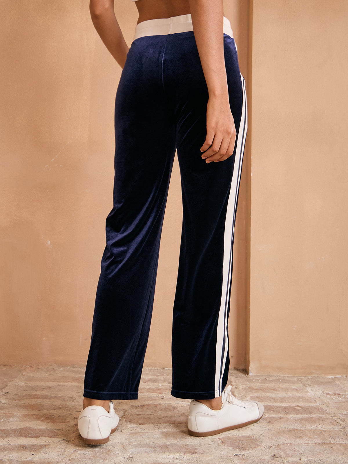 UltraSoft Velvet Stretch Drawstring Wide Leg Pants