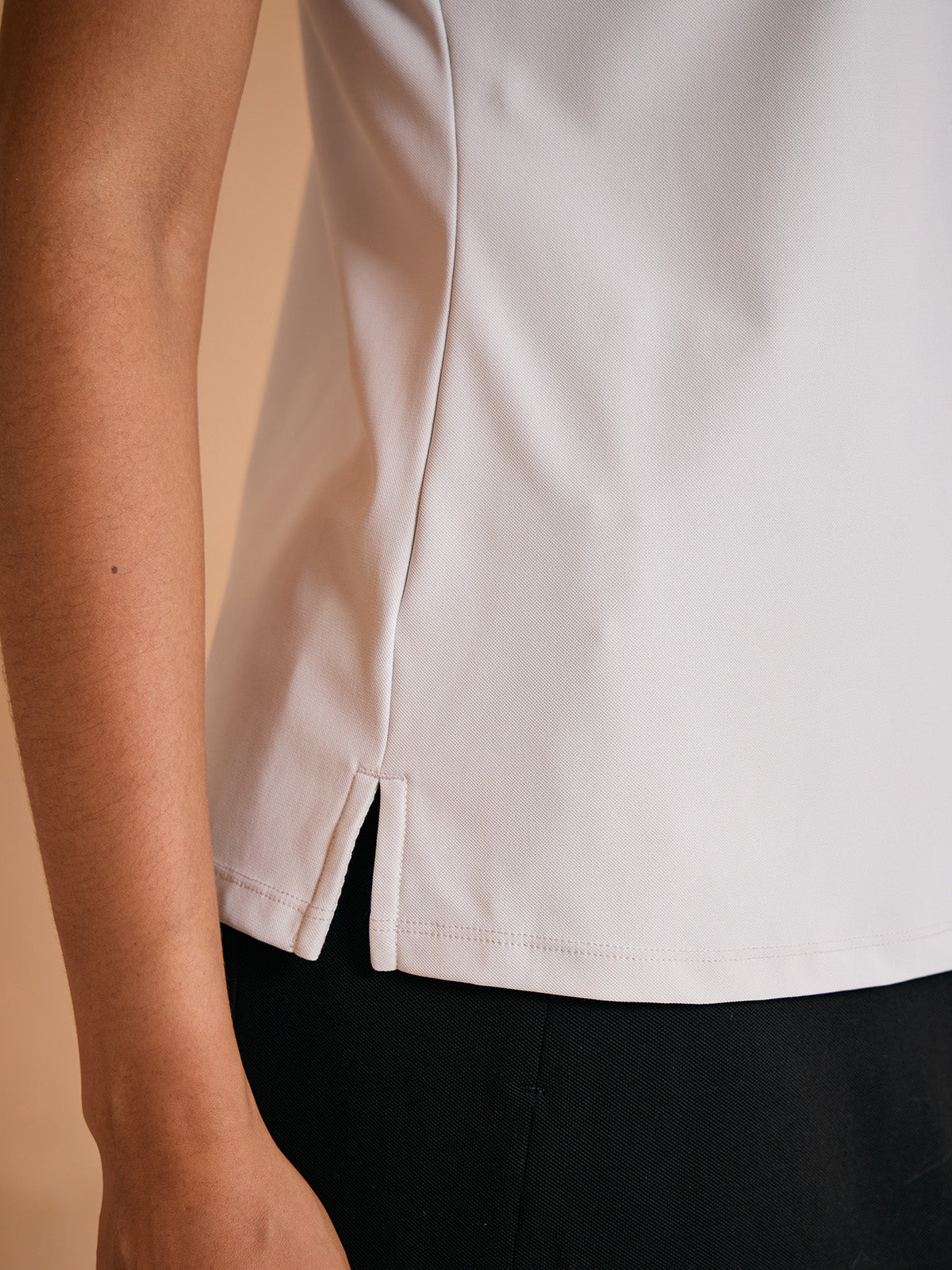 Crisp Couture Short Sleeve V-Neck Polo Top UPF50+