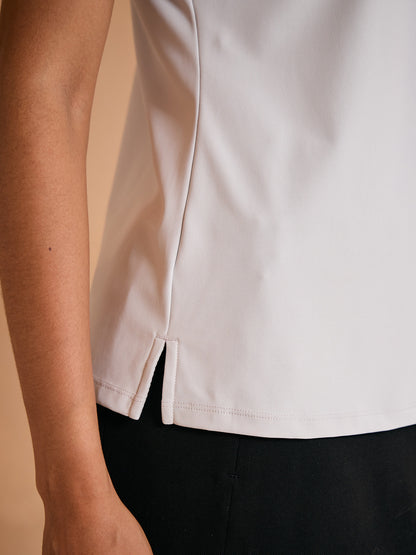 Crisp Couture Short Sleeve V-Neck Polo Top UPF50+
